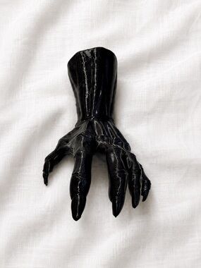 Black Gloss Resin Claw Hand Sculpture
